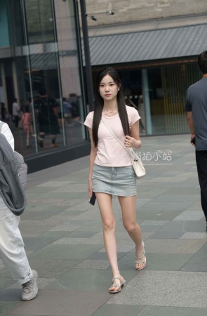 街拍气质短裙小清新小仙女