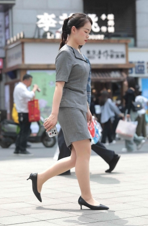 诱惑肉丝街拍高跟OL-16P