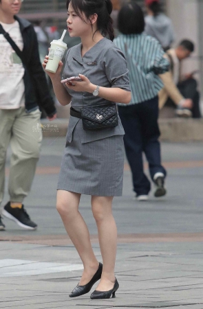 高跟街拍OL