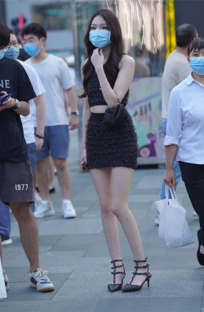 时尚黑色套装裙