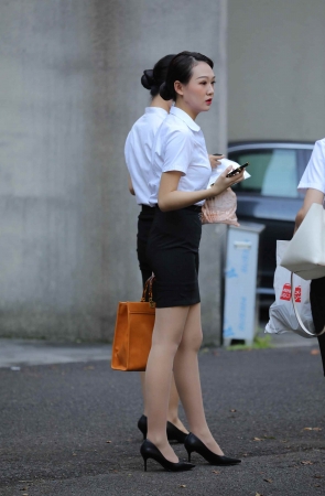 街拍OL肉 丝高跟端庄美