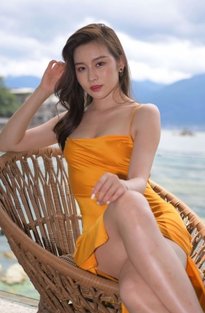 400黄色包臀裙美女（3）257G