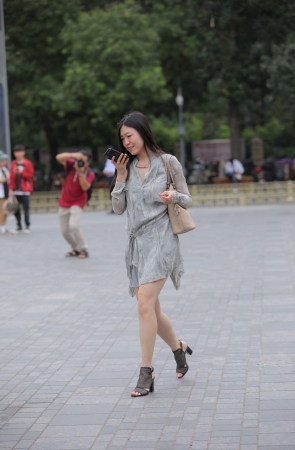 白皙美腿，性感美女