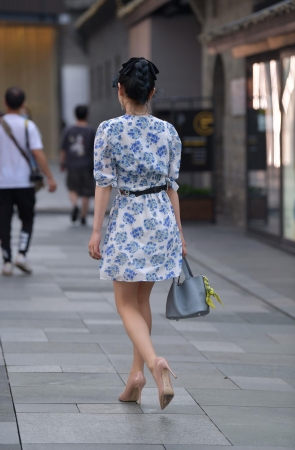 花裙美女