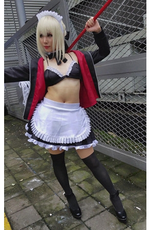 女仆装黑丝cosplay