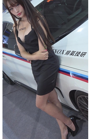 长发车模小姐姐