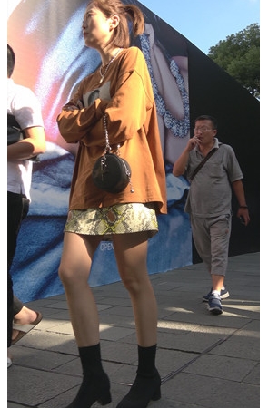 蛇皮短裙美妇