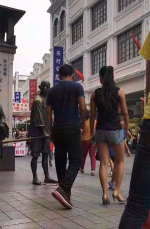 蕾丝衣超性感短热裤美腿高跟