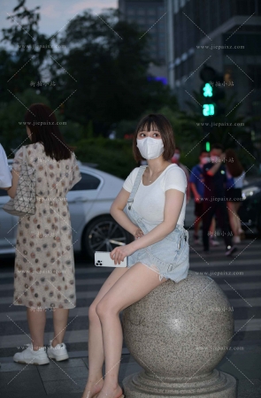 背带牛仔热裤美腿-浅浅  [21P]