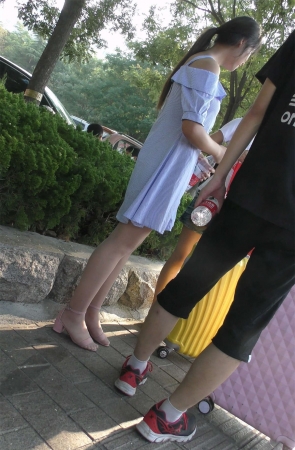 返校的丝袜美女