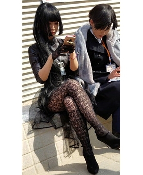 4K-超性感街拍黑丝cosplay美女