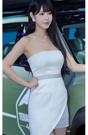 抹胸白裙车模美女(72P)