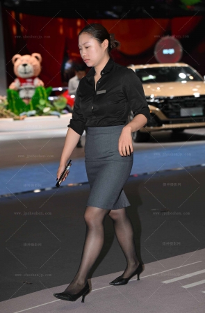 2563-62-37√黑衬衫-黑丝高跟韵味轻熟销售员