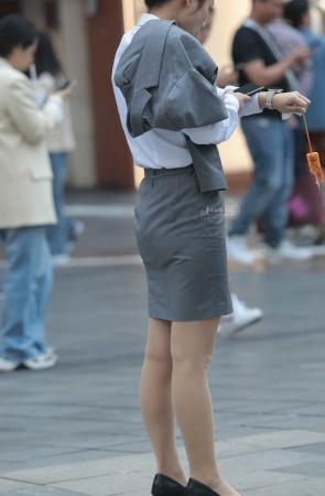 诱惑街拍肉丝高跟OL-16P