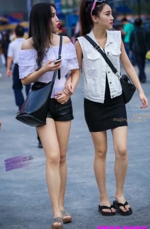 李欢原创——–皮短裤，美女（14P）