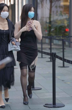 精选街拍作品 NO.1461 漂亮的吊带黑丝美女[173P/274MB]