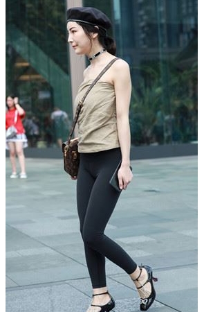 黑色紧身裤美女(67P)