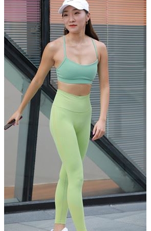 绿色紧身裤小妹【套图+视频】