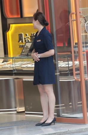 街拍高跟职业装