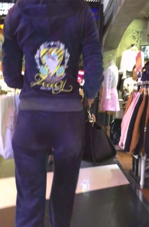 超翘咖啡紧身裤