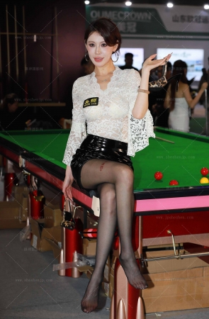 25杭州台球展黑丝网红-王子涵
