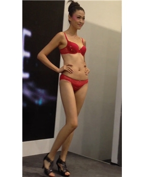 性感内衣美女模特不同款式内衣亮相。