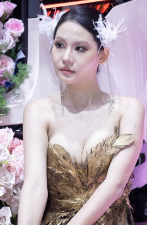 LB020-53P 成都车展之大胸美女模特 8P