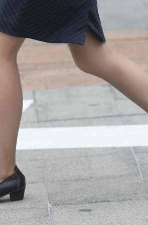 街拍丝袜职业装