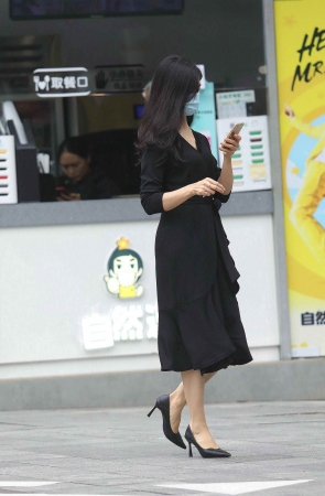 黑裙高跟shaofu