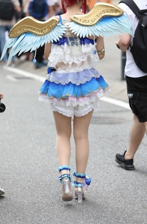 街头cosplay肉丝美女