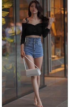 高腰热裤美女(61P)