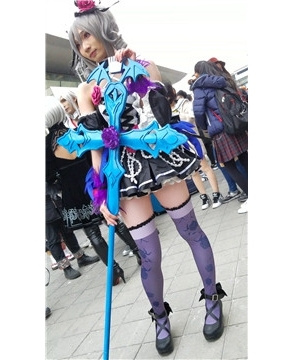 4k-紫色丝袜cosplay的二次元美少女