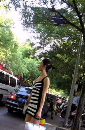 时尚OL少妇紧身包臀低胸连衣裙