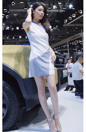 靓丽的车模美女