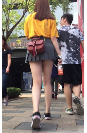 灰色百褶裙小姐姐