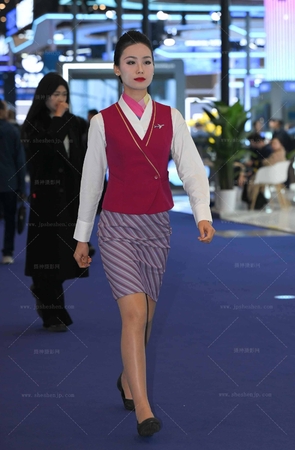 SH25-264-64√红马甲南航空姐去wc呢