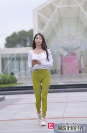 绿色瑜伽裤美女MJ3230