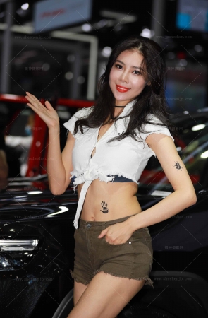 军绿色热裤车模合集 8P