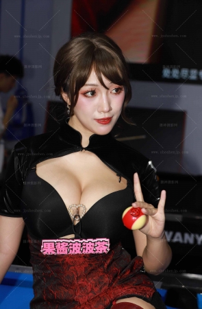 黑丝果酱波波茶-25广州台球展原图+视频 10P