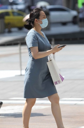 街拍高跟职业装