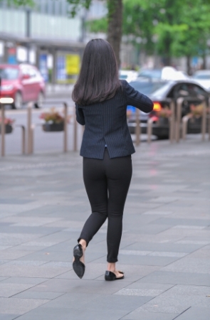 紧致西裤，职工装熟女