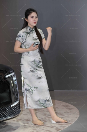 【摄神作品】2563-20=59√旗袍风，肉丝平底鞋轻熟 10P