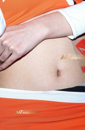 长发橘色赛车服靓模