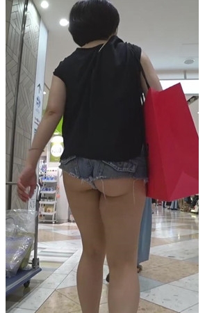 牛仔热裤极品月牙