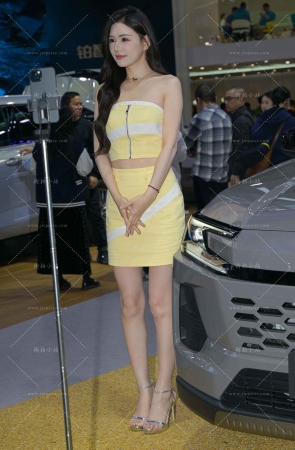 黄色短裙美腿美zu车模 [18P]