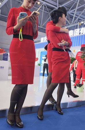 4K非CATA空姐展会川航黑丝高跟空姐