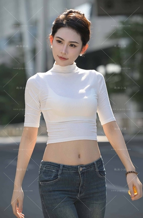 搭讪街拍牛仔长裤长腿美女 [23P]