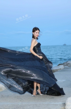 金晨 黑色礼服65p