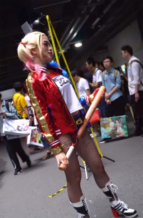 大眼网袜洋妞cosplay