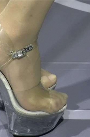 4K 车展性感水晶高跟鞋靓模